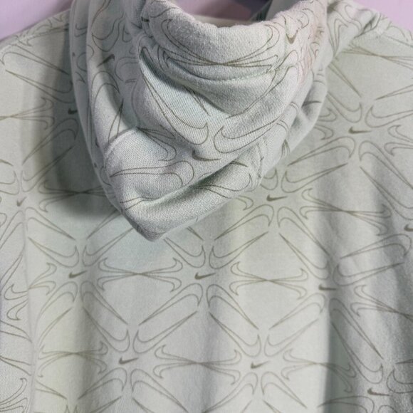 Nike Swoosh Print Embroidered Logo Hoodie Sweatshirt Pullover Men's Large Green - Picture 12 of 16